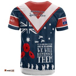 australia sydney anzac custom t shirt blue keeping the spirit alive t shirt