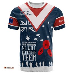 australia sydney anzac custom t shirt blue keeping the spirit alive t shirt