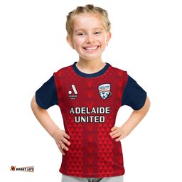 custom text and number adelaide united football t shirt sporty style