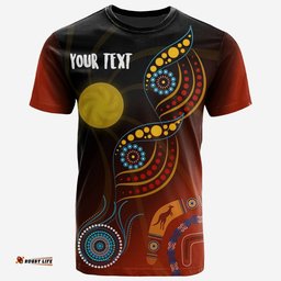 aboriginal personalised t shirt flowers on the land