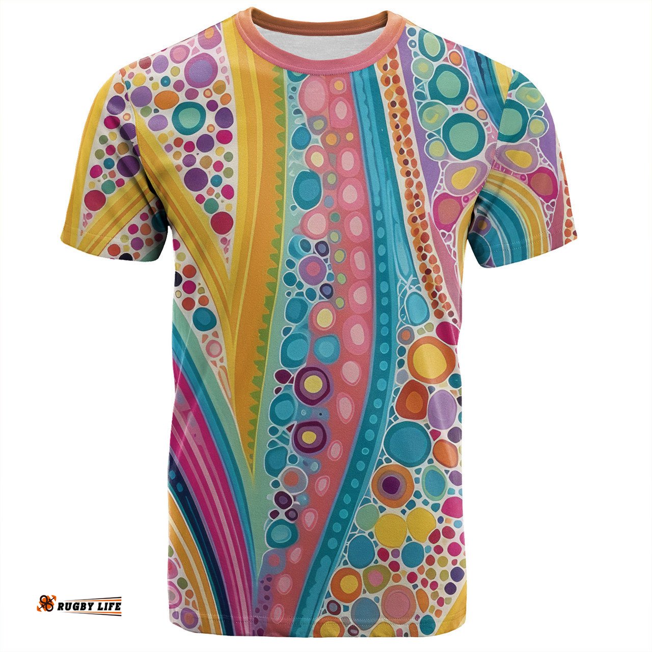Amazing Aussie Australia Aboriginal T-shirt - Aboriginal Colourful Dots Inspired T-shirt