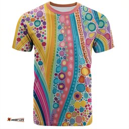 Amazing Aussie Australia Aboriginal T-shirt - Aboriginal Colourful Dots Inspired T-shirt