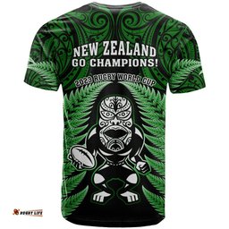 new zealand aotearoa rugby t shirt nz tiki with maori fern world cup green version