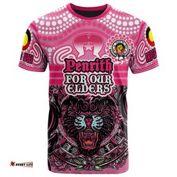Amazing Aussie Penrith Panthers Naidoc T-shirt - Custom Penrith Panthers Naidoc Week For Our Elders Vintage Style T-shirt