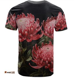 Amazing Aussie Australia Waratah T-shirt - Red Waratah Flowers Fine Art Ver1 T-shirt