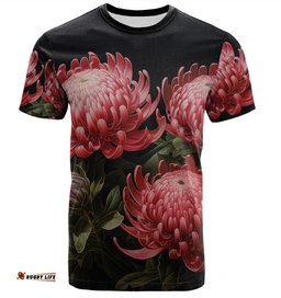 Amazing Aussie Australia Waratah T-shirt - Red Waratah Flowers Fine Art Ver1 T-shirt