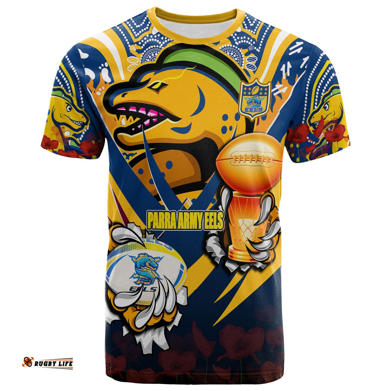 Amazing Aussie Parramatta Eels Premierships T-shirt - Custom "Go Para Army Parramatta Eels" Champion Claw Scratch Culture T-shirt