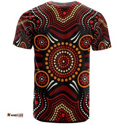 Amazing Aussie Australia Aboriginal Inspired Custom T-Shirt - Aboriginal Inspired Lizard With Dot Painting Pattern