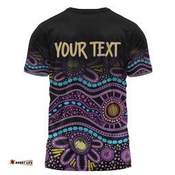 Amazing Aussie Australia Aboriginal Custom T-shirt - Purple Dot In Aboriginal Style T-shirt