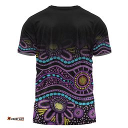 Amazing Aussie Australia Aboriginal Custom T-shirt - Purple Dot In Aboriginal Style T-shirt