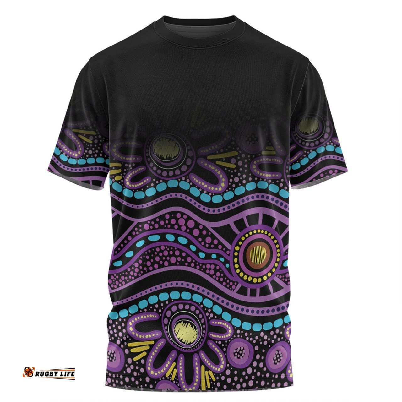 Amazing Aussie Australia Aboriginal Custom T-shirt - Purple Dot In Aboriginal Style T-shirt