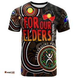 Amazing Aussie Naidoc Week T-shirt - Custom For Our Elders Aboriginal Inspired Dot Art T-shirt