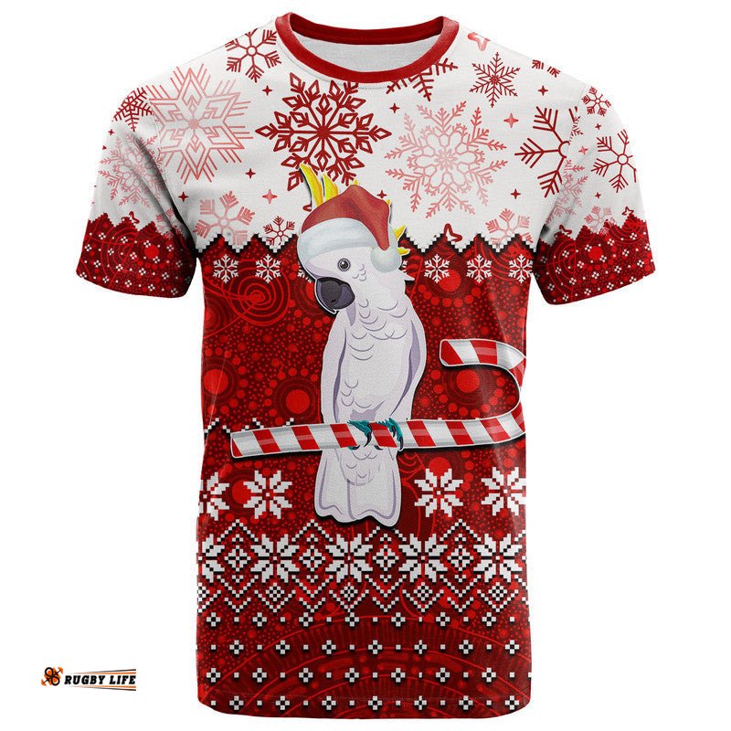 aboriginal christmas 2022 cockatoo t shirt red style