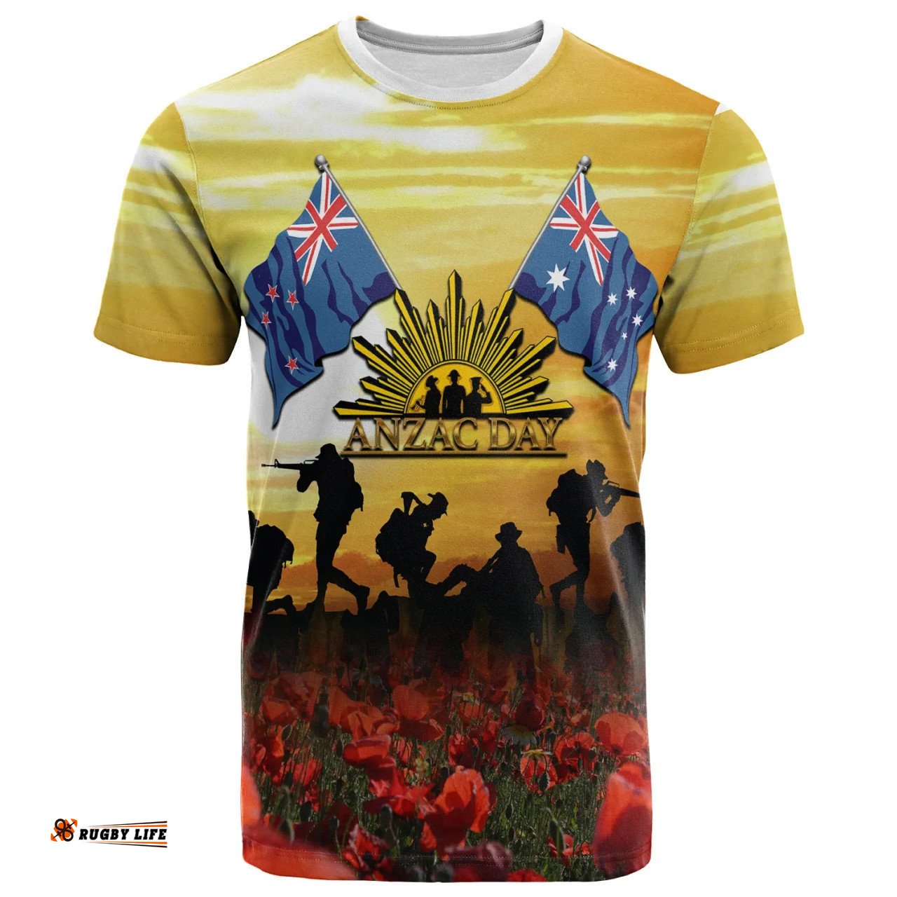 Amazing Aussie Australia Anzac T-shirt Australian and New Zealand Warriors Army Corps