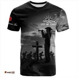 Amazing Aussie Australia T-Shirt Lest We Forget Remember Soldiers