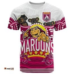 Amazing Aussie Australia Maroons Cane Toad Custom T-Shirt - Queenslanders Go The Mighty Maroons Indigenous Koala T-shirt
