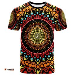 Amazing Aussie Australia Aboriginal Inspired T-shirt - Aboriginal Inspired Style Of Dot Painting