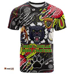 Amazing Aussie Penrith Panthers Custom T-shirt - Mighty Black The Proud Of Penrith Panthers Indigenous Scratch T-shirt