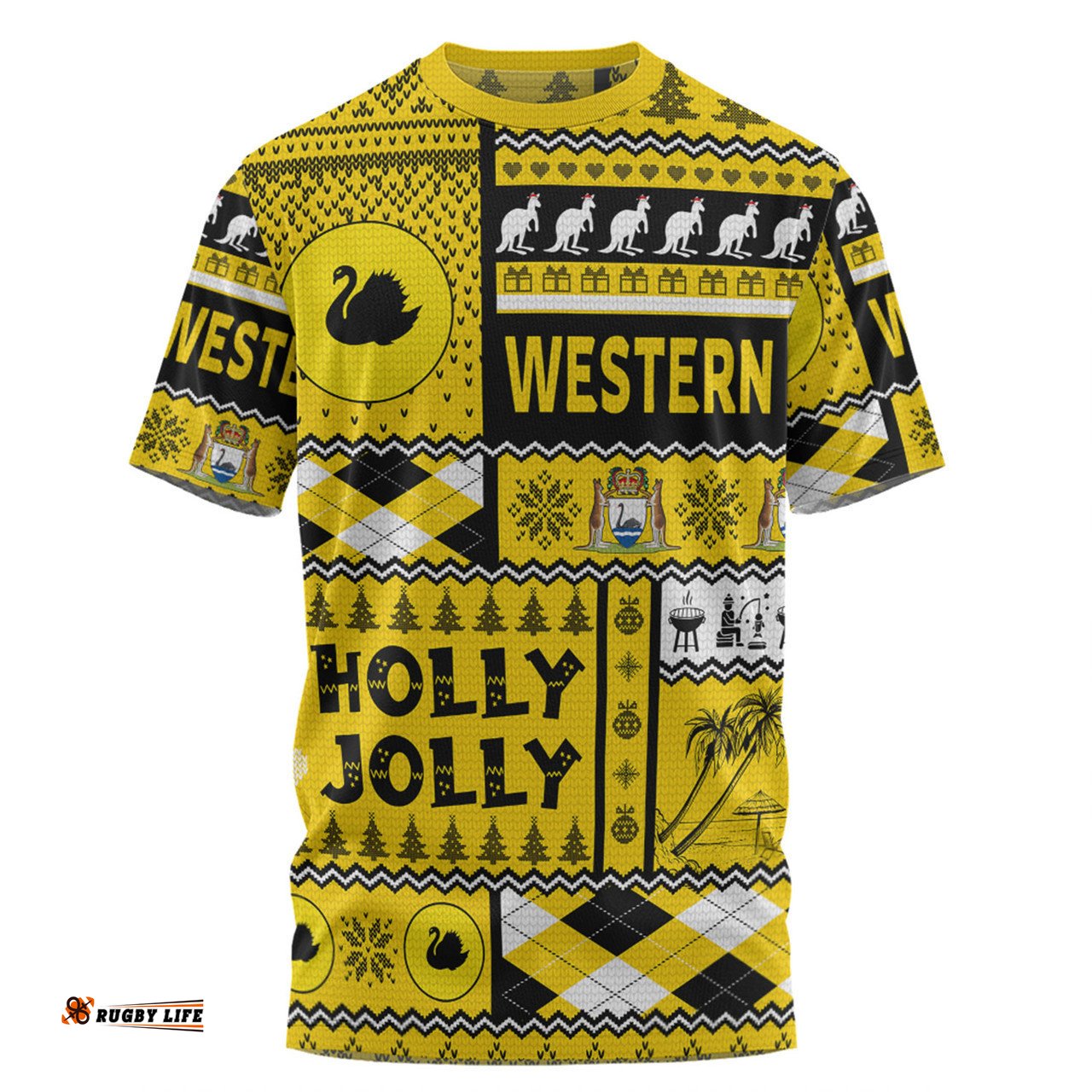 Amazing Aussie Western Australia Christmas T-shirt - Holly Jolly Chrissie T-shirt