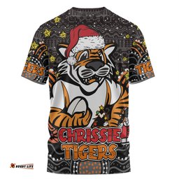 Amazing Aussie Wests Tigers Christmas Custom T-shirt - Christmas Knit Patterns Vintage Jersey Ugly T-shirt