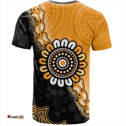 Amazing Aussie Australia T-Shirt Aboriginal Indigenous Dot Painting Half People Setting Symbols