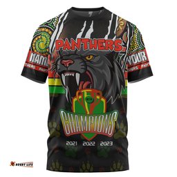 Amazing Aussie Penrith Panthers T-Shirt - Custom Talent Win Games But Teamwork And Intelligence Win Championships With Aboriginal Style