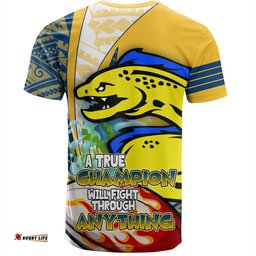 Amazing Aussie Parramatta Eels Grand Final T-Shirt - A True Champion Will Fight Through Anything With Polynesian Patterns