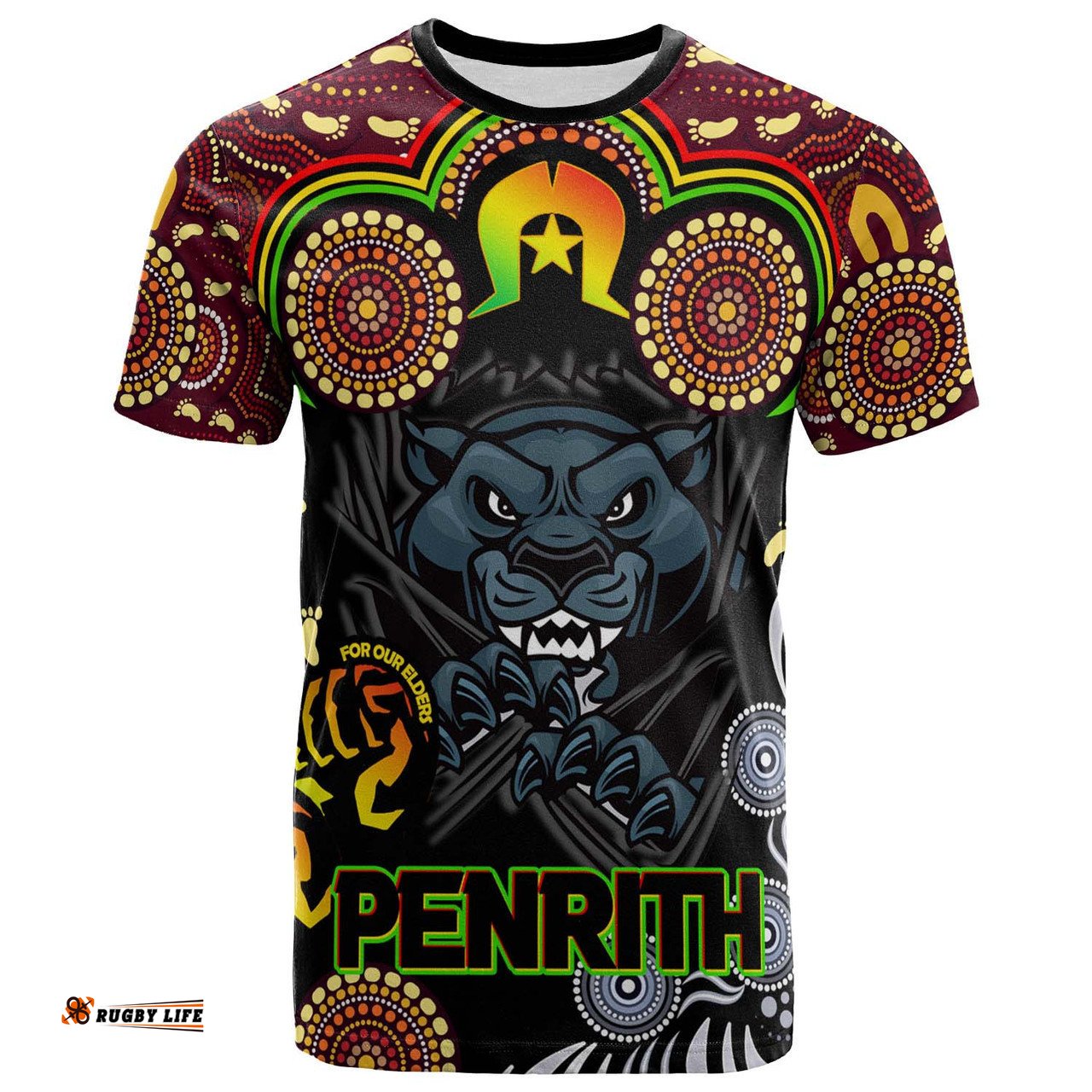 Amazing Aussie Penrith Panthers Naidoc Week Custom T-Shirt - Torres Strait Aboriginal Inspired Style T-Shirt