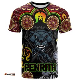 Amazing Aussie Penrith Panthers Naidoc Week Custom T-Shirt - Torres Strait Aboriginal Inspired Style T-Shirt