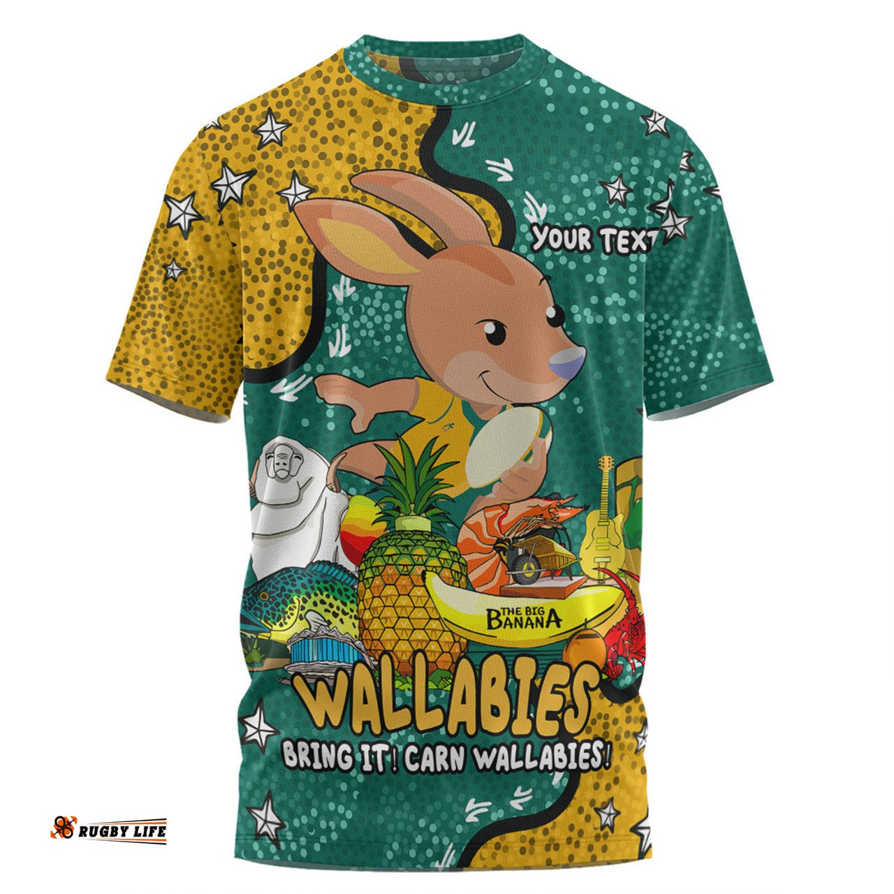 Amazing Aussie Australia Wallabies Custom T-shirt - Australian Big Things T-shirt