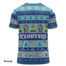 Amazing Aussie New South Wales Big Things Christmas Custom T-shirt - The Big Banana And Blue Heeler For Kids T-shirt