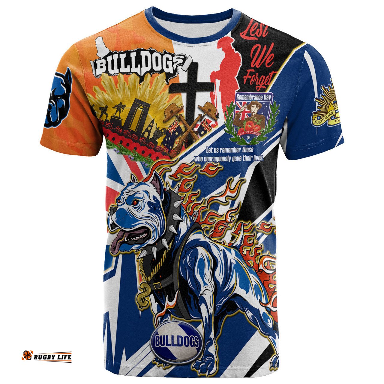 Amazing Aussie Canterbury-Bankstown T-shirt - Custom Remembrance Canterbury-Bankstown Anzac Quote With Poppy And Rosemary T-shirt