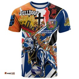 Amazing Aussie Canterbury-Bankstown T-shirt - Custom Remembrance Canterbury-Bankstown Anzac Quote With Poppy And Rosemary T-shirt