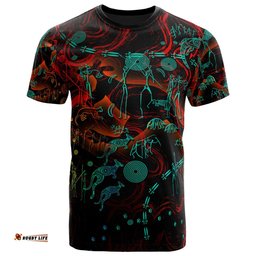 Amazing Aussie Australia T-Shirt - Kangaroo Adults Indigenous Art