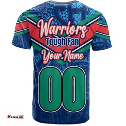 Amazing Aussie New Zealand Warriors Custom T-Shirt - Warriors For Life With Aboriginal Style T-Shirt