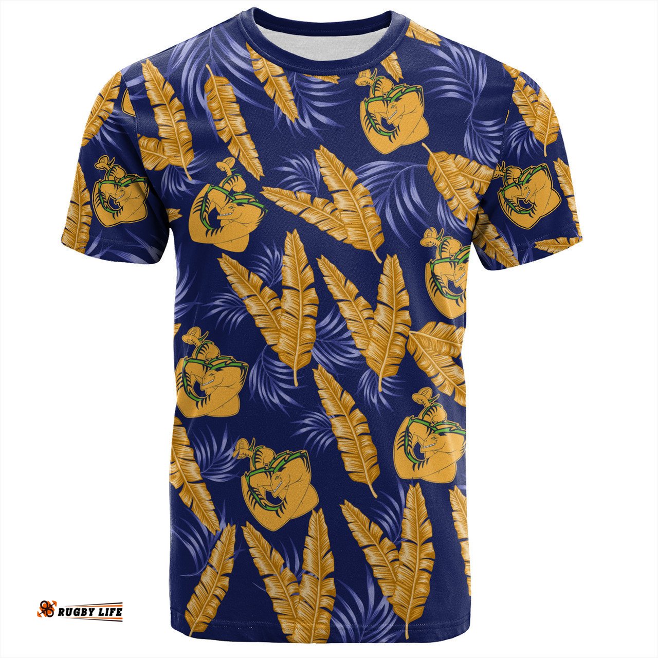 Amazing Aussie Parramatta Eels Custom T-Shirt - Tropical Patterns Parramatta Eels T-Shirt
