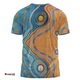 Amazing Aussie Australia Aboriginal T-shirt - Indigenous Beach Dot Painting Art T-shirt