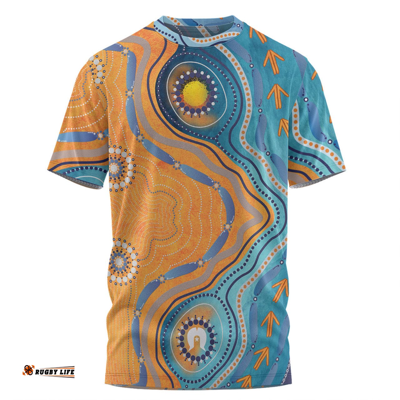 Amazing Aussie Australia Aboriginal T-shirt - Indigenous Beach Dot Painting Art T-shirt