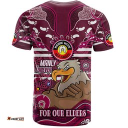 Amazing Aussie Manly Warringah Sea Eagles Custom T-shirt - For Our Elders Home Jersey T-shirt
