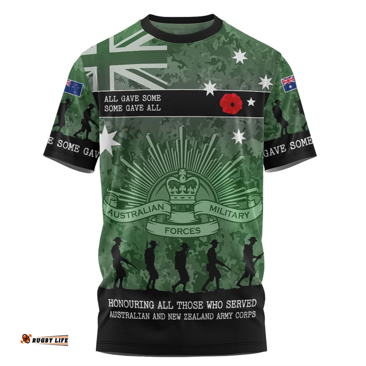 Amazing Aussie Australia Anzac Day T-shirt - Australia and New Zealand Warriors All gave some Some Gave All Green T-shirt