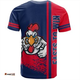 Amazing Aussie Sydney Roosters T-Shirt - Sydney Roosters Mascot Quater Style