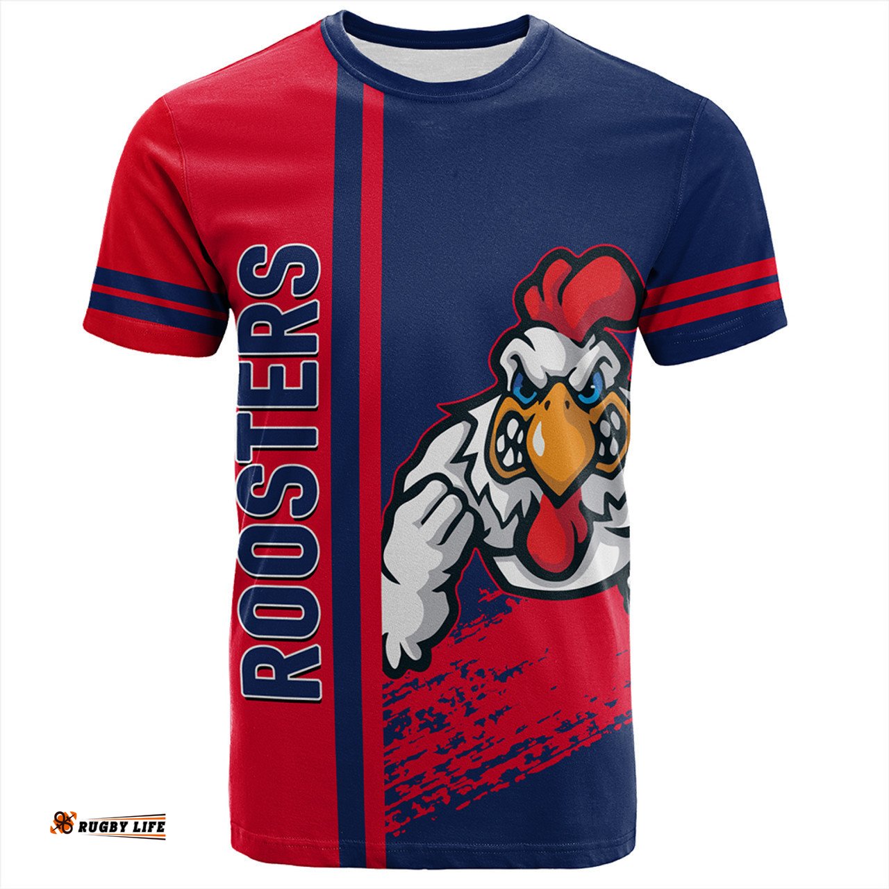 Amazing Aussie Sydney Roosters T-Shirt - Sydney Roosters Mascot Quater Style