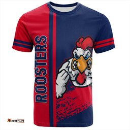 Amazing Aussie Sydney Roosters T-Shirt - Sydney Roosters Mascot Quater Style