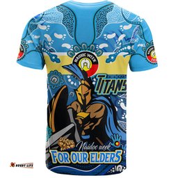 Amazing Aussie Gold Coast Titans Naidoc Week Custom T-shirt - For Our Elders Home Jersey T-shirt