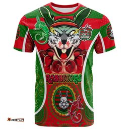 Amazing Aussie South Sydney Rabbitohs T-Shirt - 100% South Personalised Player And Number Indigenous T-Shirt