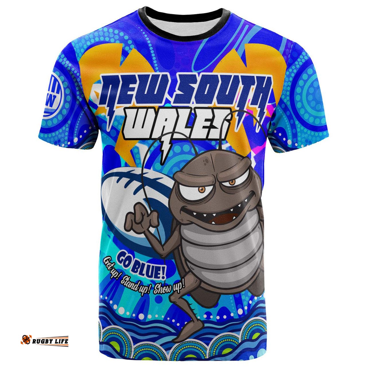 Amazing Aussie Cockroaches  Team T-shirt - Custom Naidoc Week and Torres Strait Aboriginal Inspired Flag  T-shirt