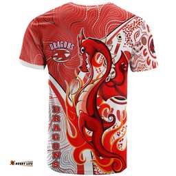 Amazing Aussie St. George Illawarra Dragons T-shirt - Custom Indigenous Dragons With Patterns Woman T-shirt