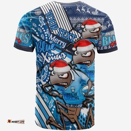Amazing Aussie Cockroaches League Blue Xmas T-shirt - Custom  series NSW Blues Cockroach's Army Indigenous Fishing T-shirt