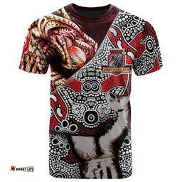 Amazing Aussie St. George Illawarra Dragons Indigenous Custom Patronage T-shirt - Dragons Bloods In My Veins