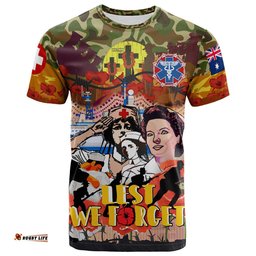 royal australian army medical corps t shirt custom nurses at war lest we forget poppy anzac commemoration t shirt